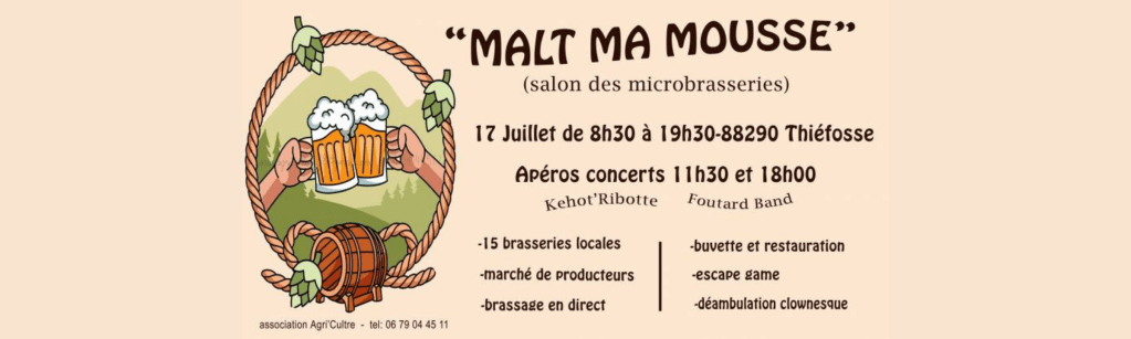 &laquo;&nbsp;Malt ma Mousse&nbsp;&raquo; : salon de la p&rsquo;tite Mousse le 17&nbsp;Juillet