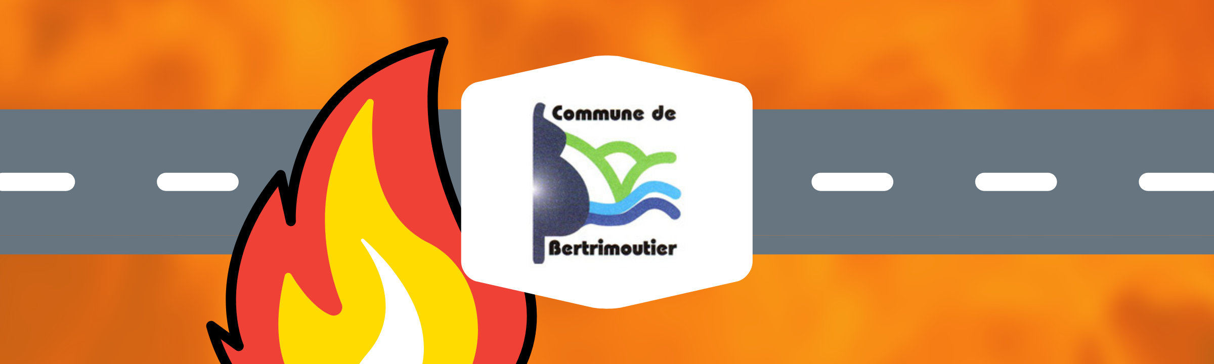 Incendie sur la RN59 à Bertrimoutier !