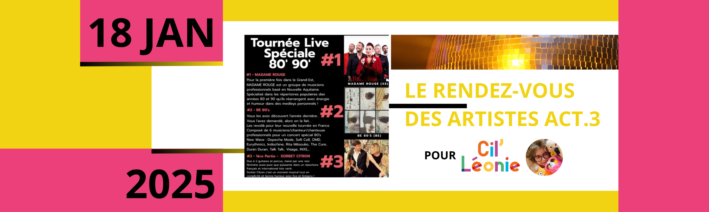 Soirée caritative Tournée Live 80&rsquo;/90&prime; avec 4 concerts uniques à Sainte-Marguerite le 18 Janvier 2025 !